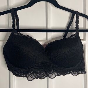 VS Pink Lace Bralette Victoria’s Secret Pink sz L Black
